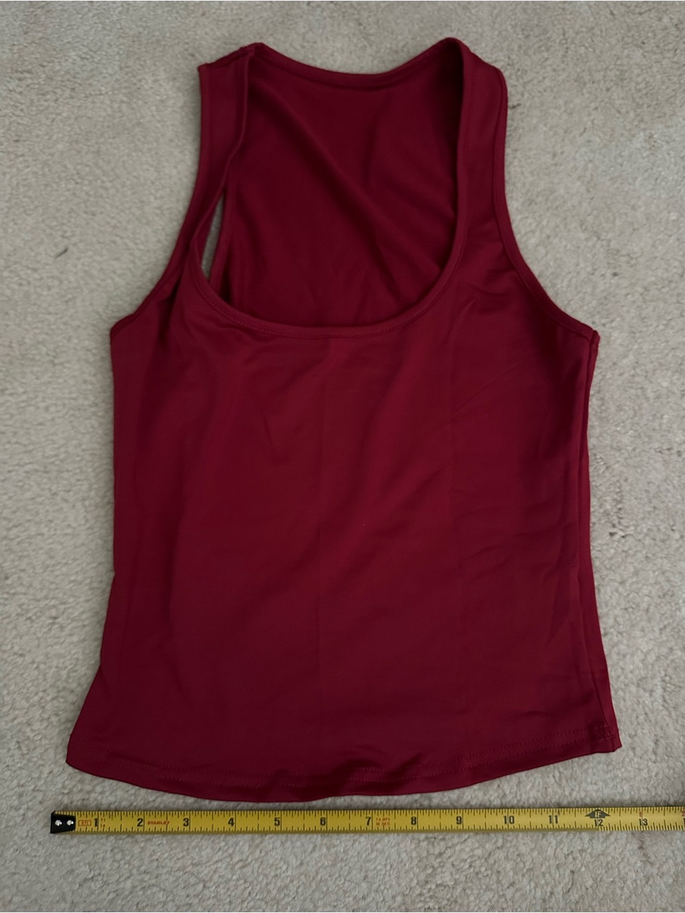 Women's Burgundy Scoop Neck Tank Top
